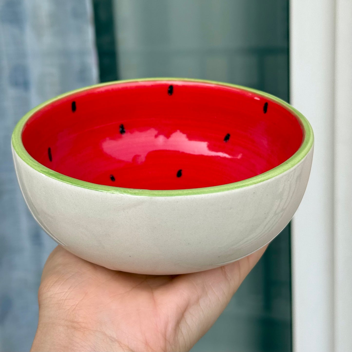 Watermelon slice bowl