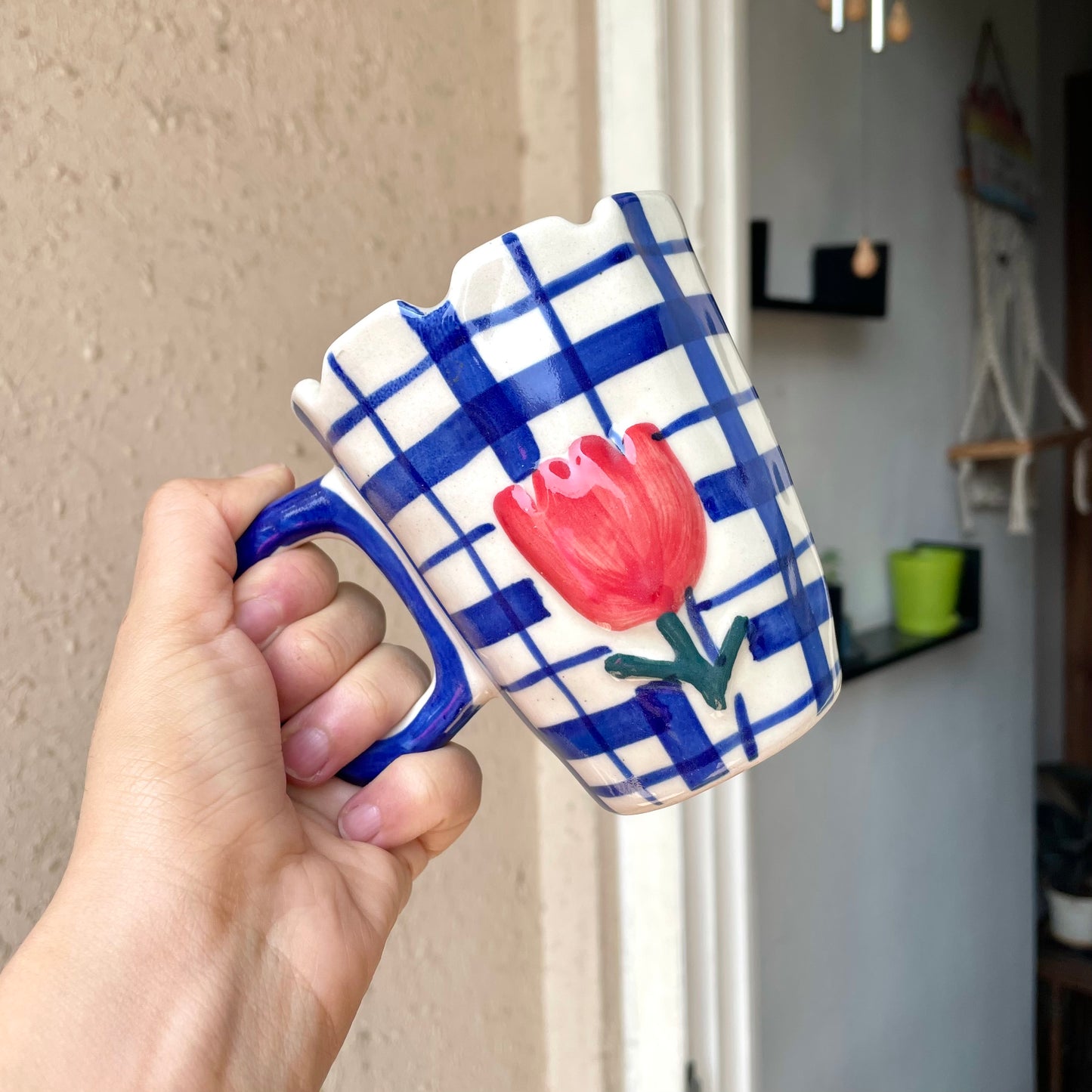 Peppy tulip mug- blue