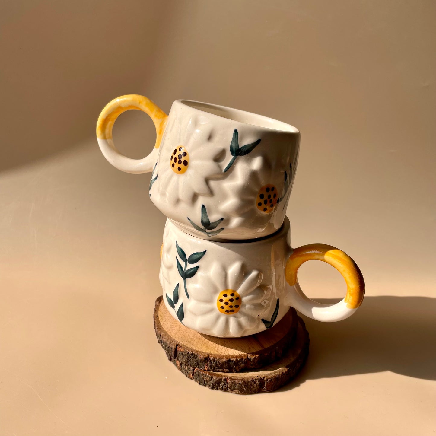 White Sunflower mug