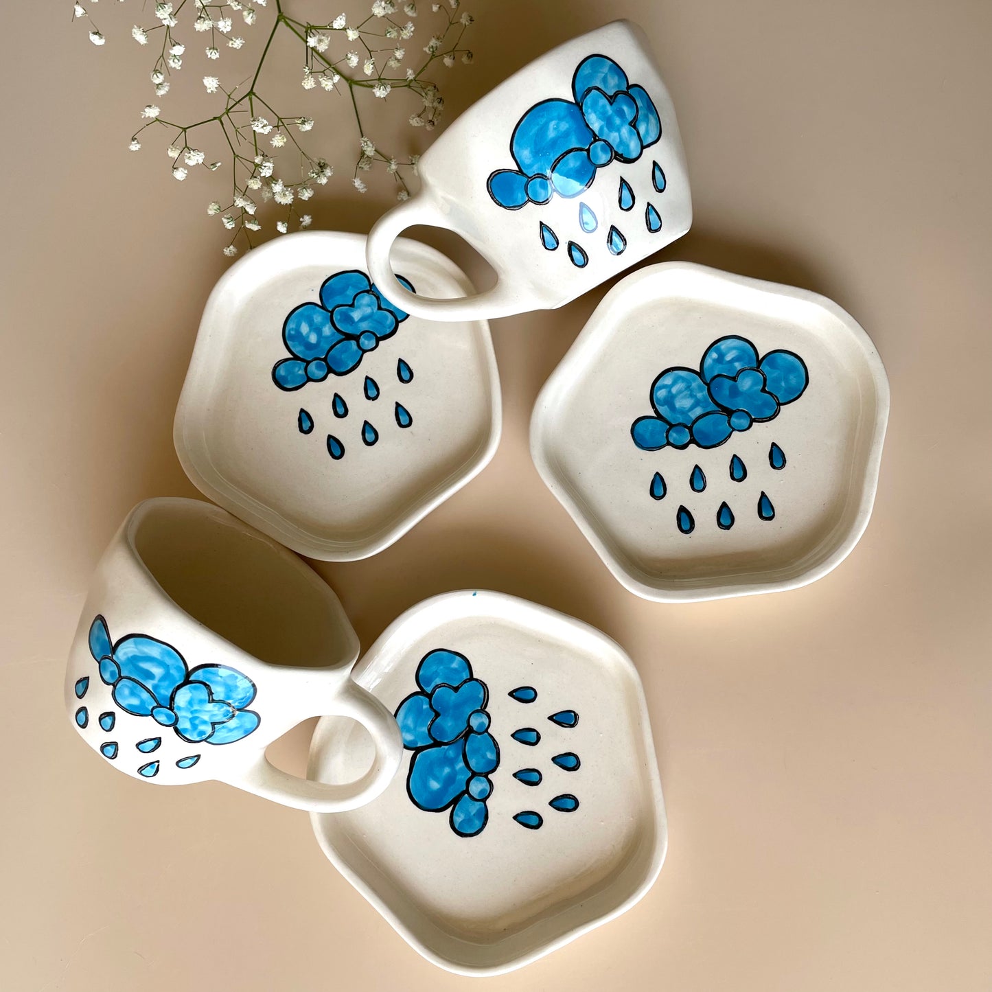 Rainy cloud cup saucer (BUY 1 GET 1 Free)