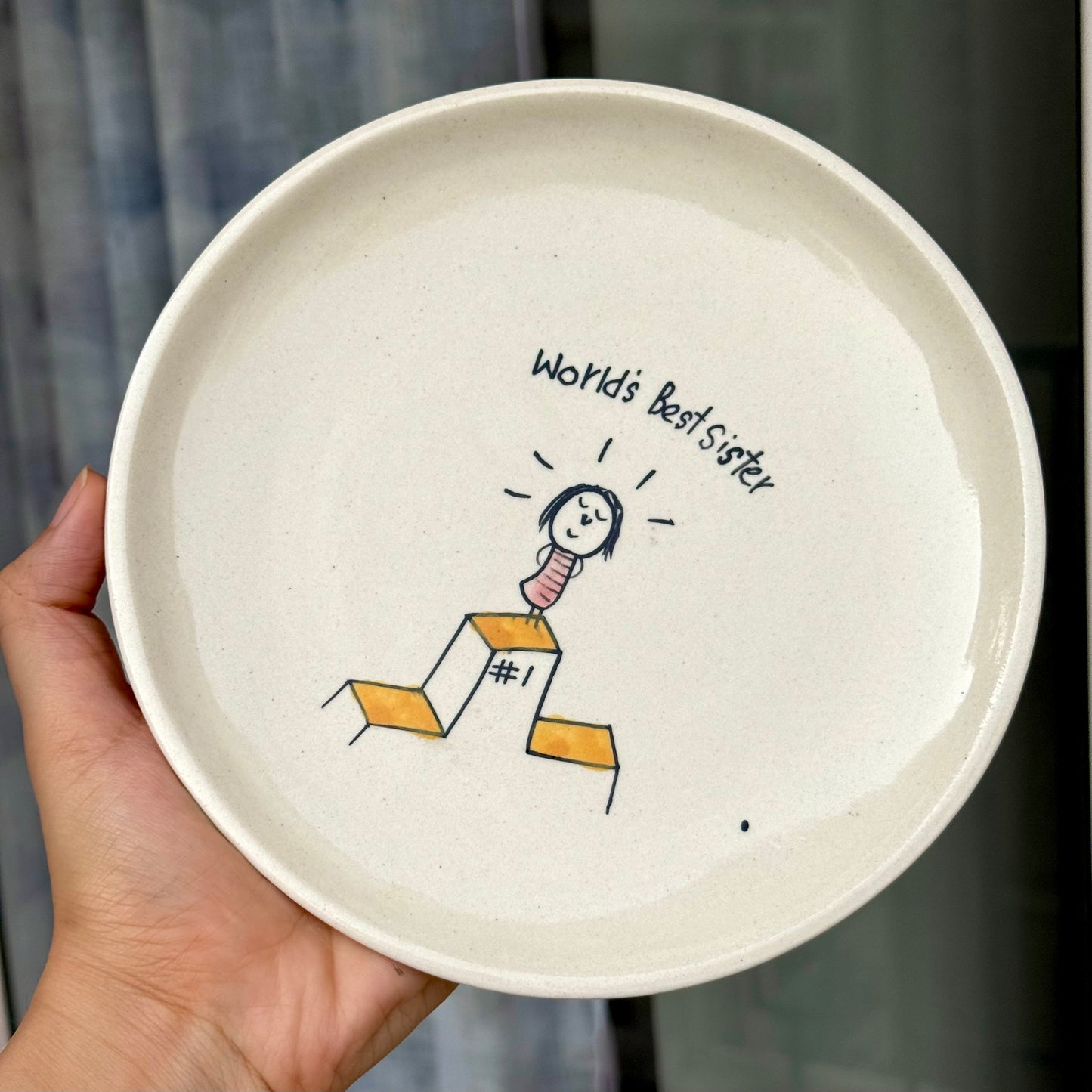 Worlds Best Sister plate