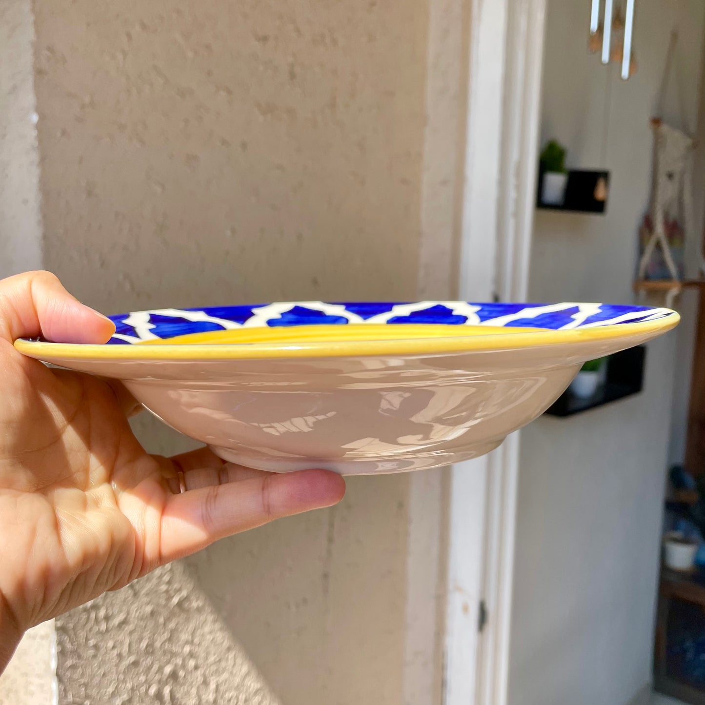 Yellow spiral pasta plate- FLAT 25% Off