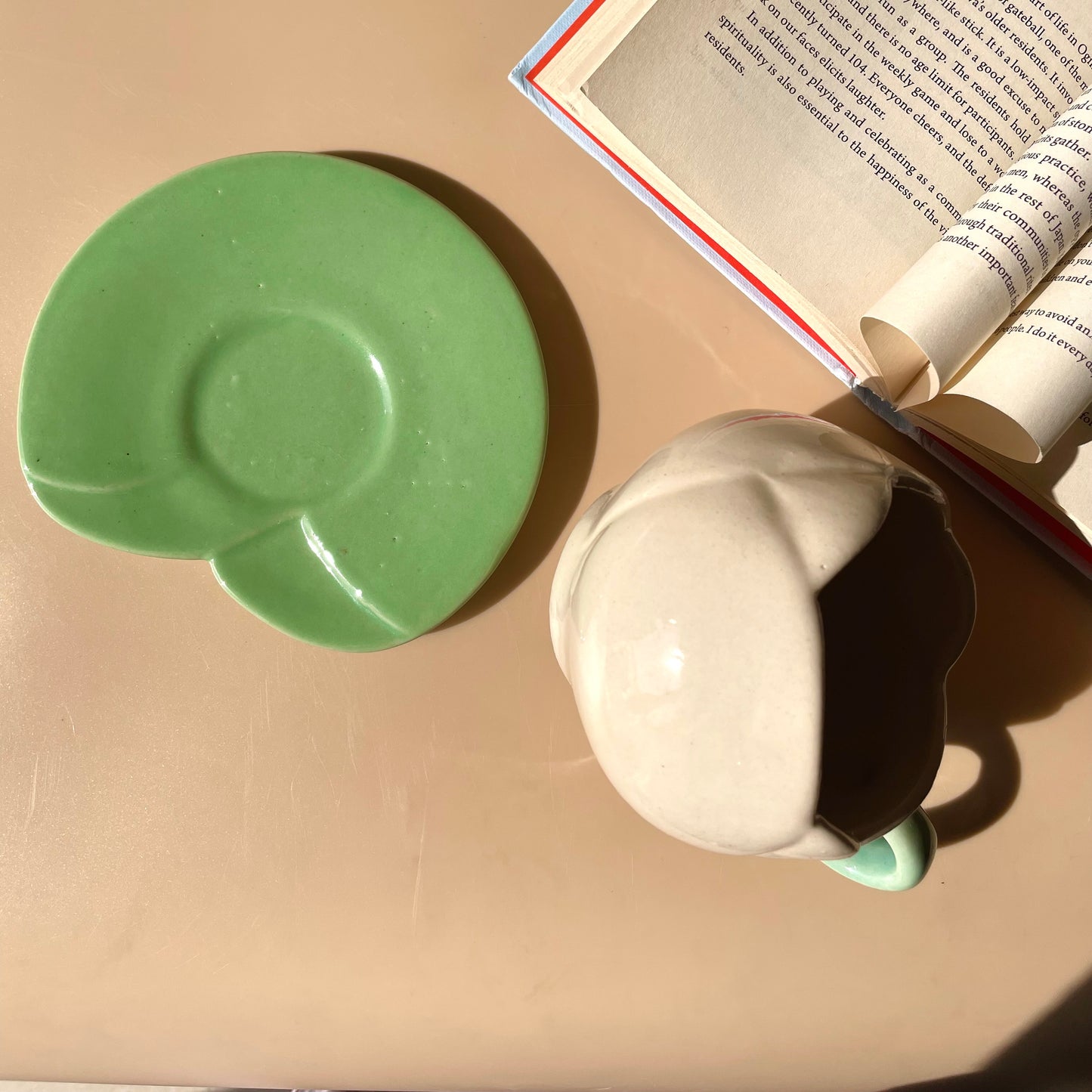 Lotus biscoff mug saucer set (White)