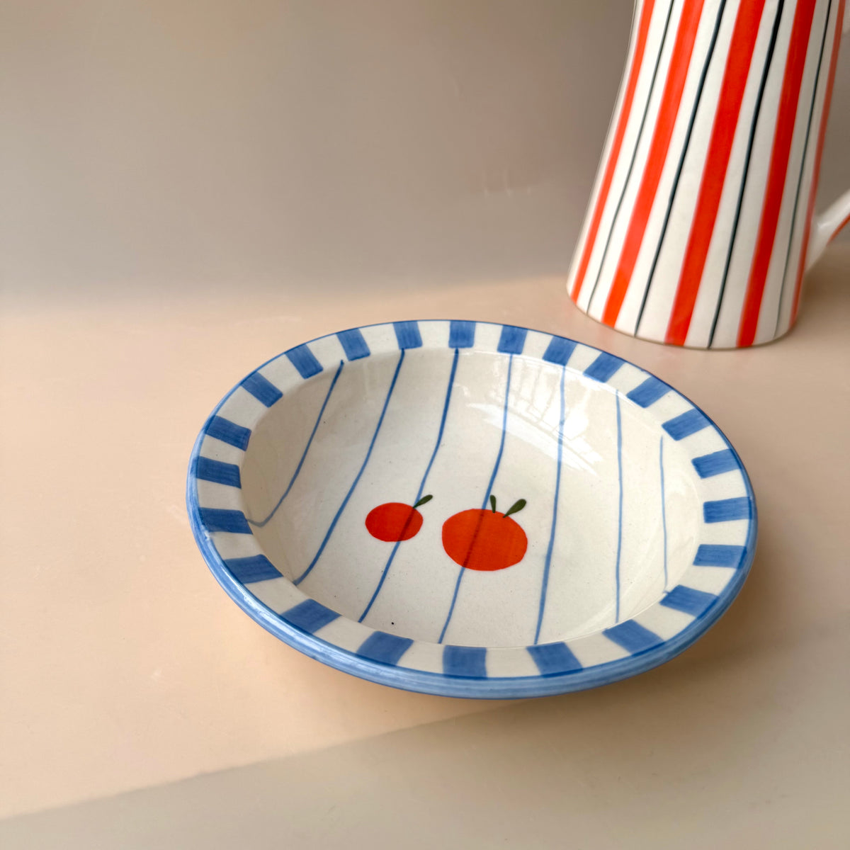 Orange pop mini pasta plate