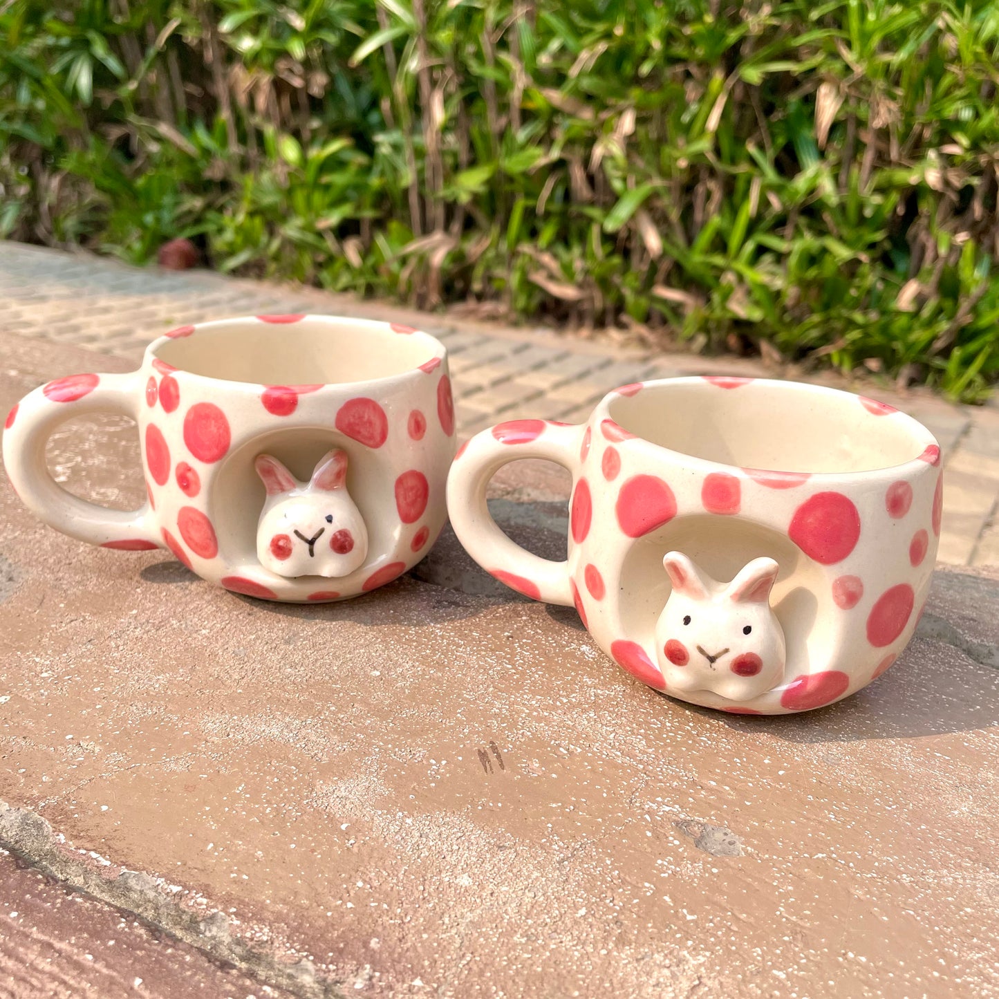 Bunny nest coffee mug (Pink)