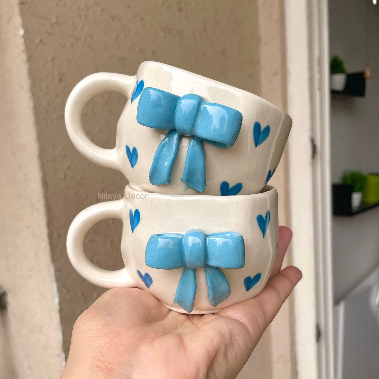 Bow belle cup - Blue