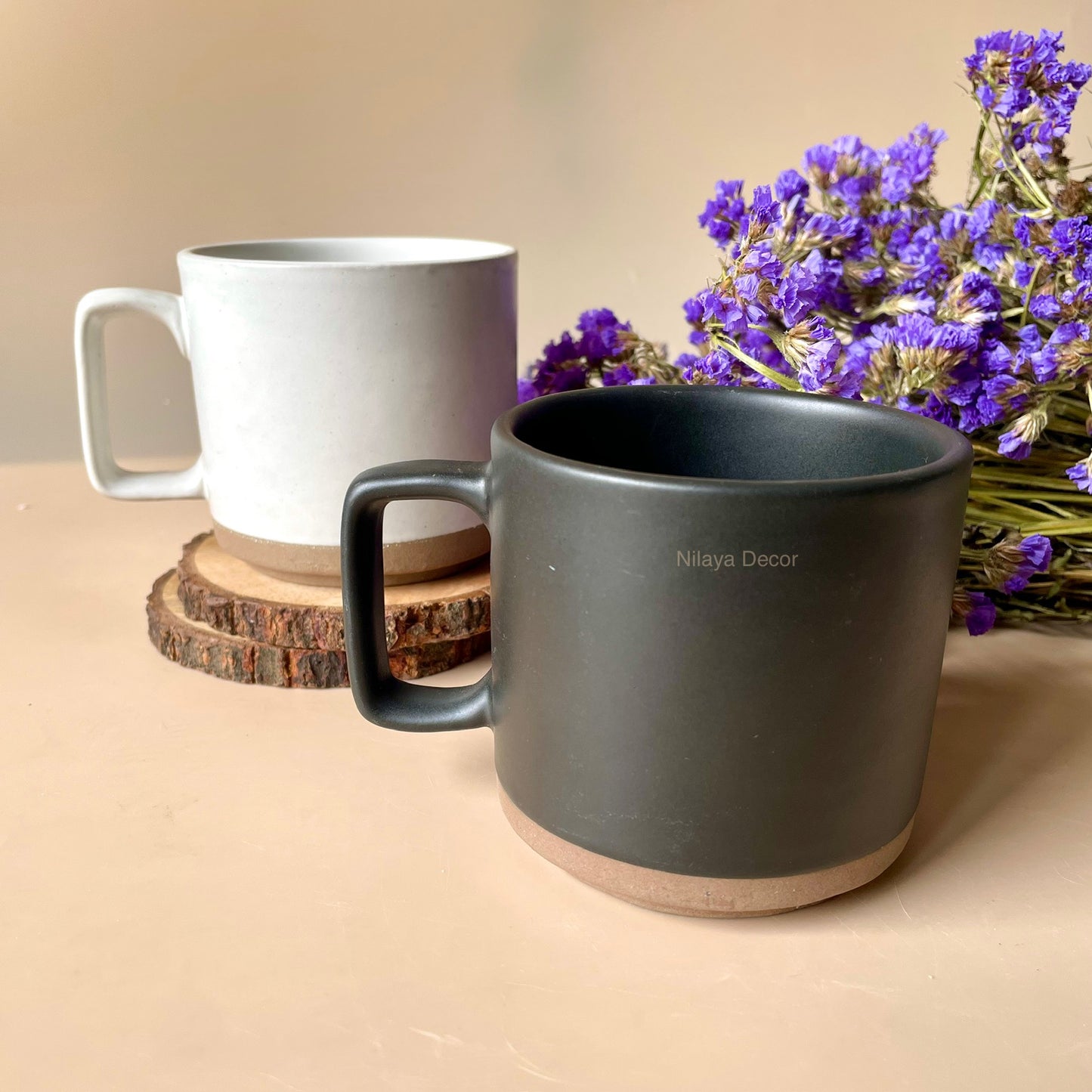 Bare mug - Black n White (Set of 2) - FLAT 50% Off