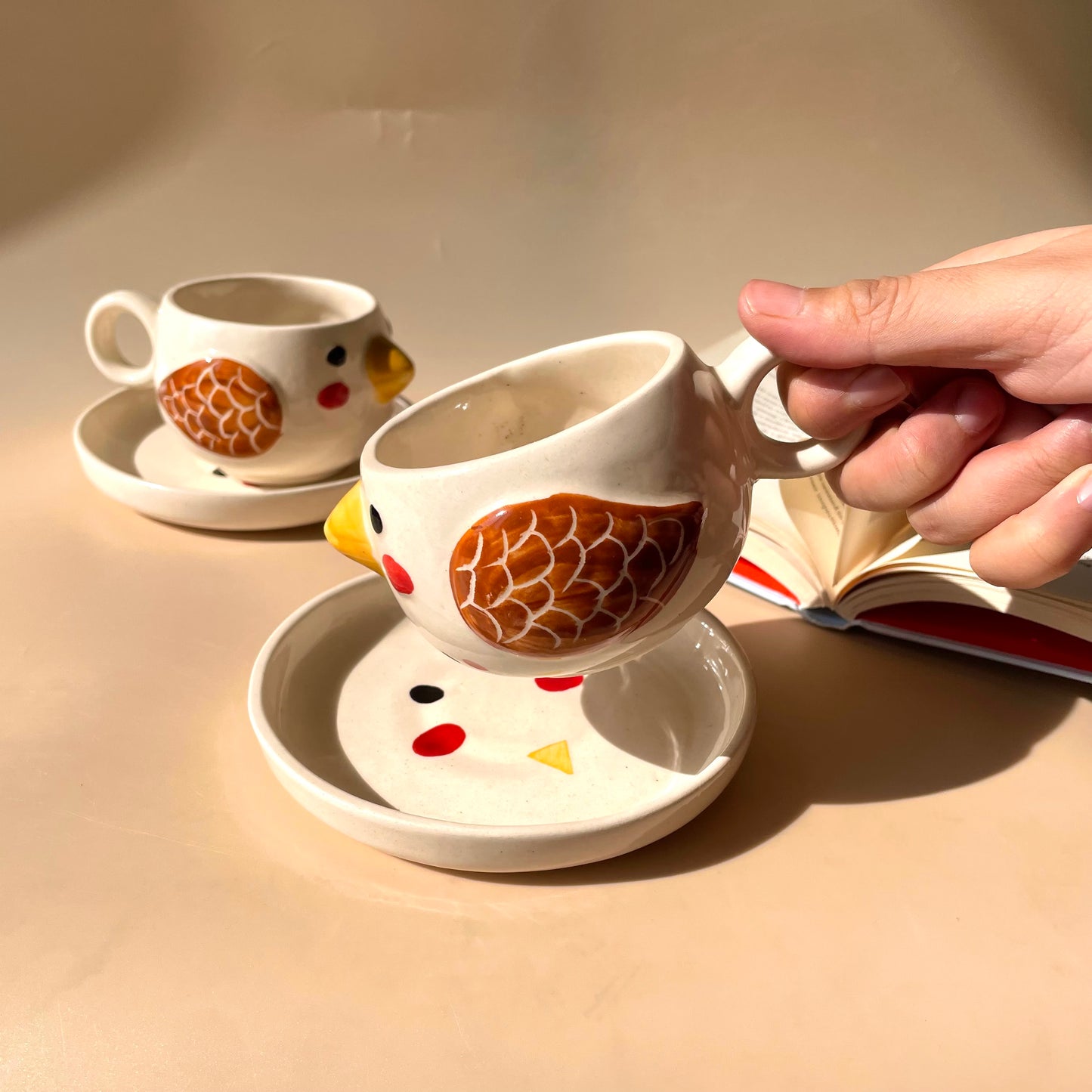 Tweety bird cup-saucer combo (4 pieces)