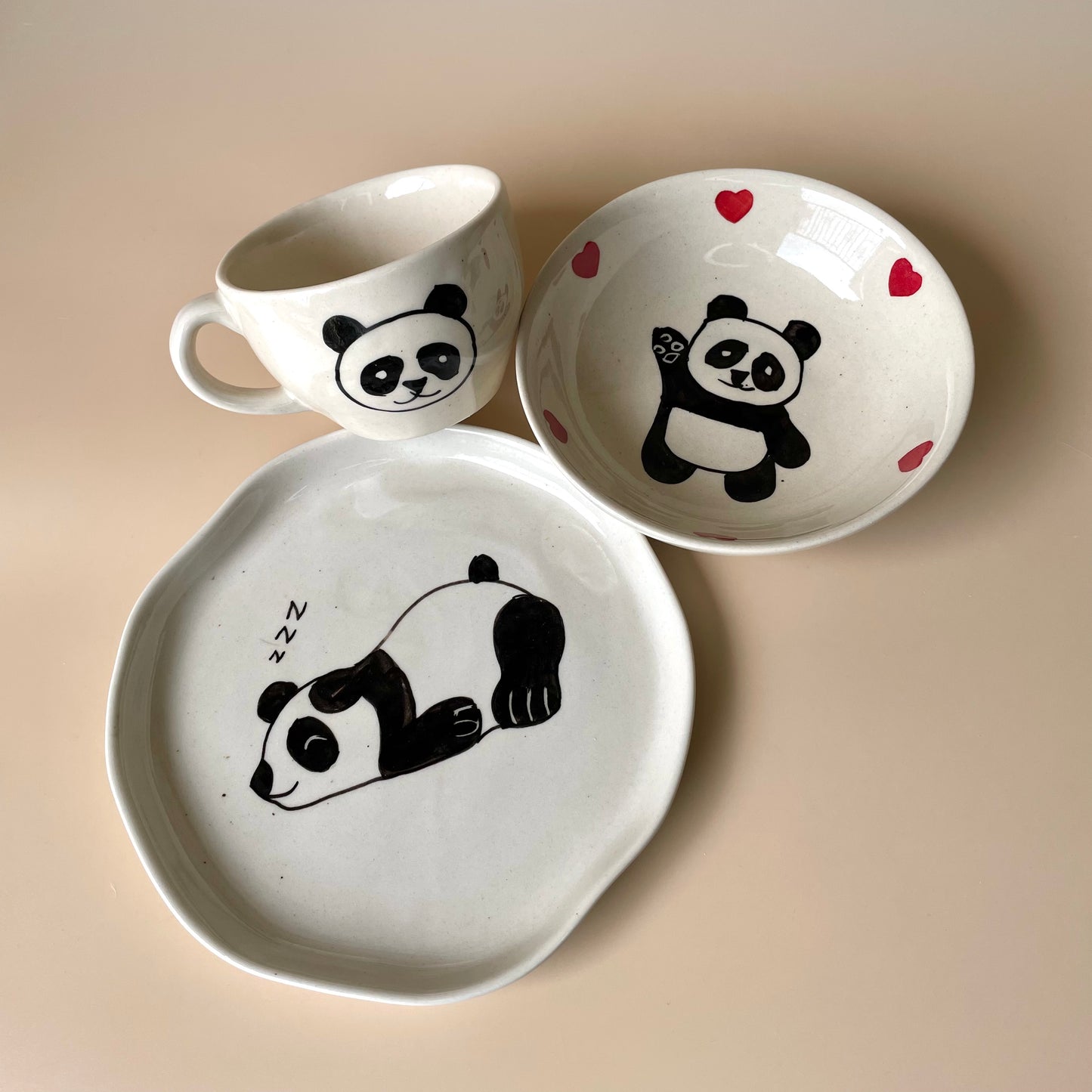 Lazy Panda breakfast set (set of three)
