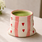 Pouch mug (Pink Stripe hearts) cum Organiser (Copy)