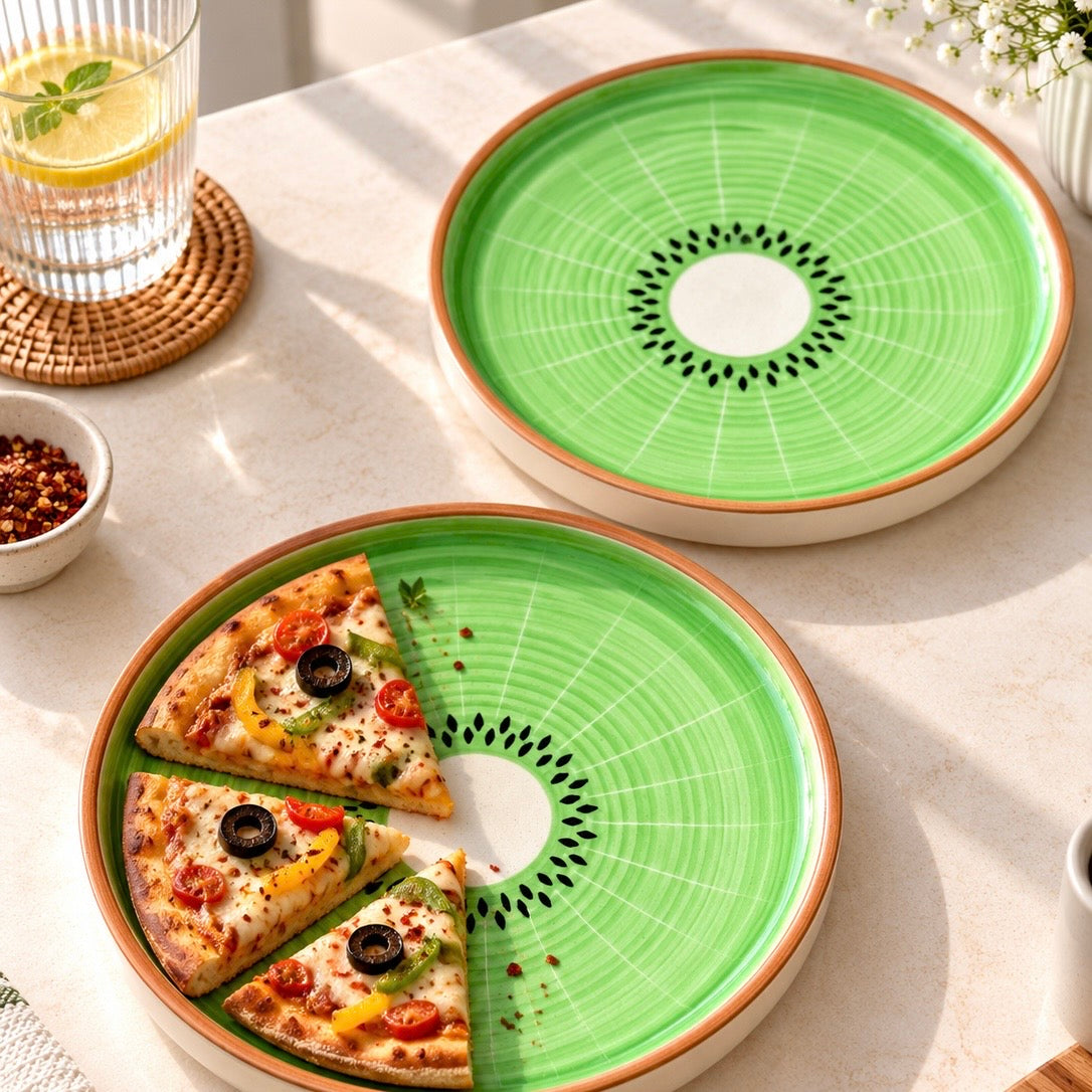 Kiwi Snack Plate cum platter (8-inch)