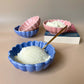 Floral ice cream bowl set (set of two)