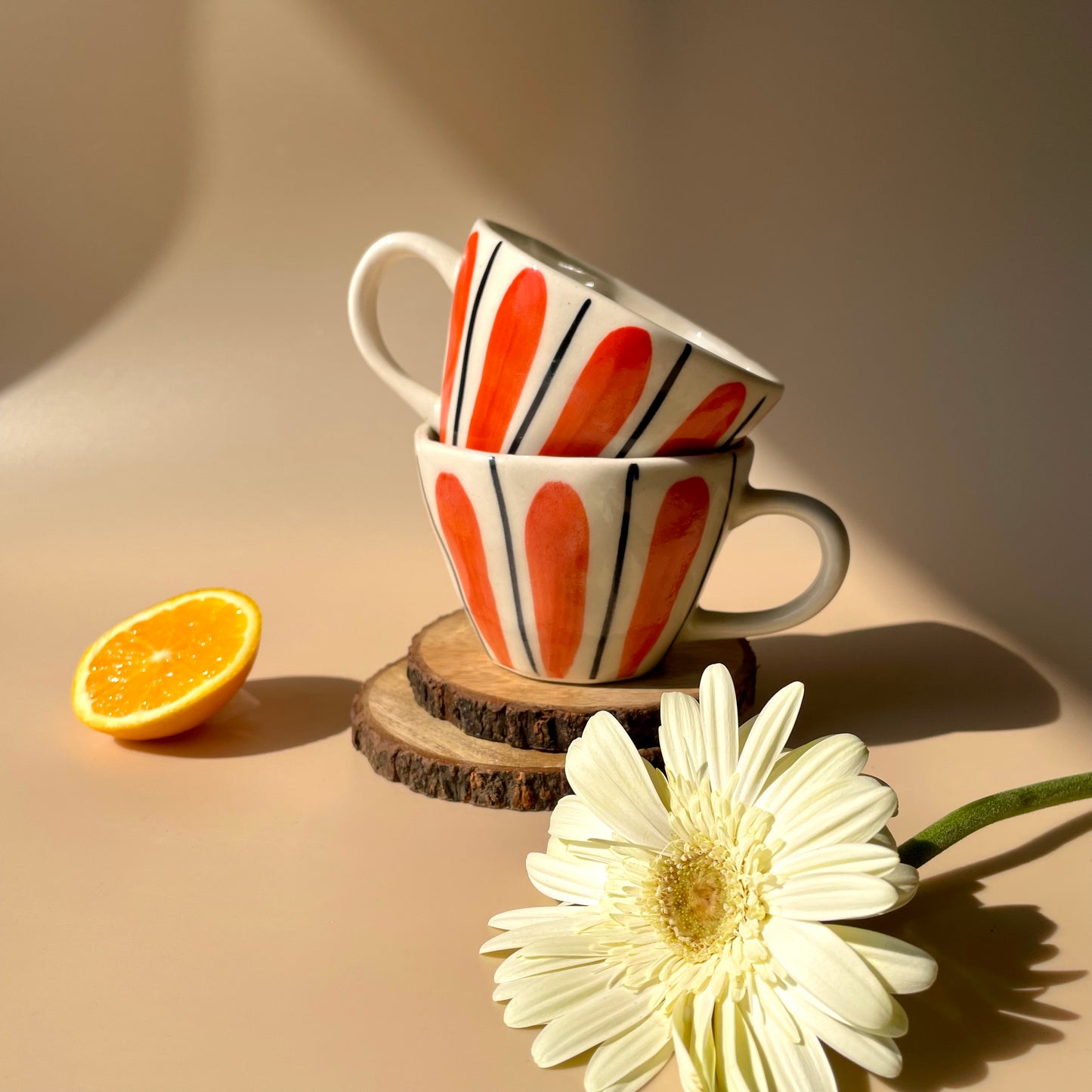 Narangi phool cup Stripes (BUY 1 GET 1 Free)