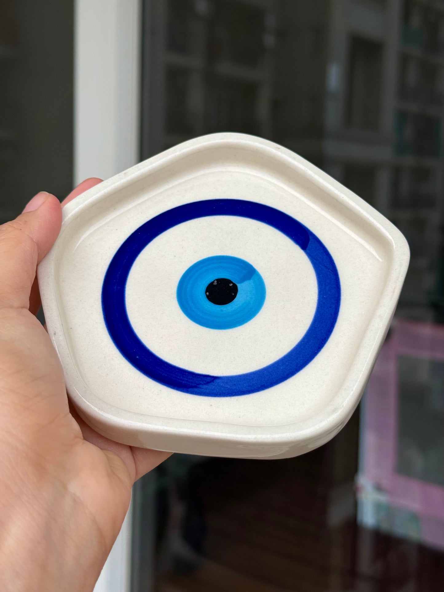 Evil eye dessert plate