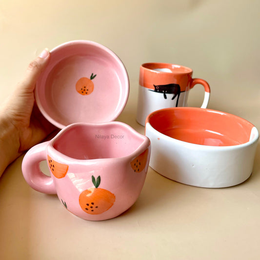 Sun kissed citrus & Cat nap breakfast set combo (4 pieces) - Flat 40% Off