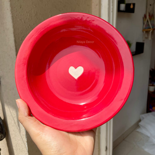 Sweetheart mini pasta plate - Red