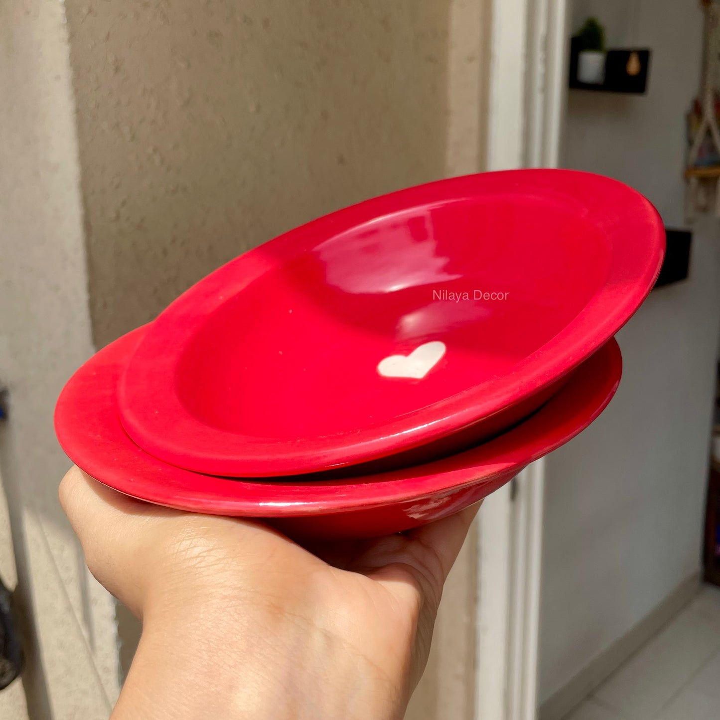 Sweetheart mini pasta plate - Red