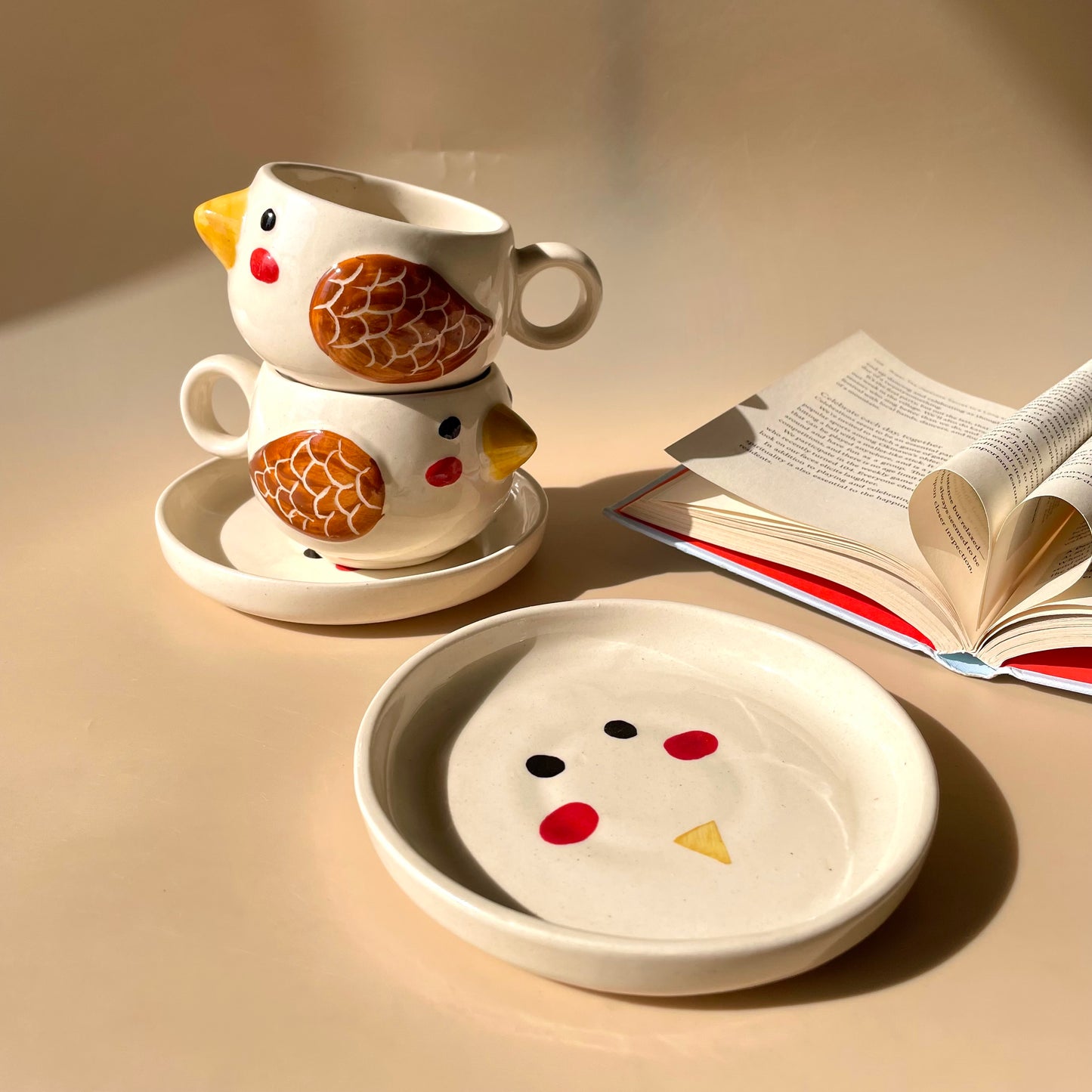 Tweety bird cup-saucer combo (4 pieces)