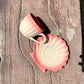 Ocean shell cup saucer (Ombré pink)