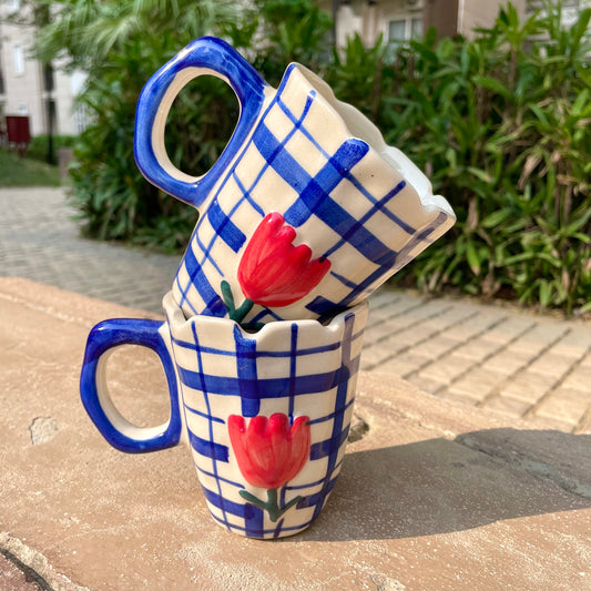 Peppy tulip mug- blue