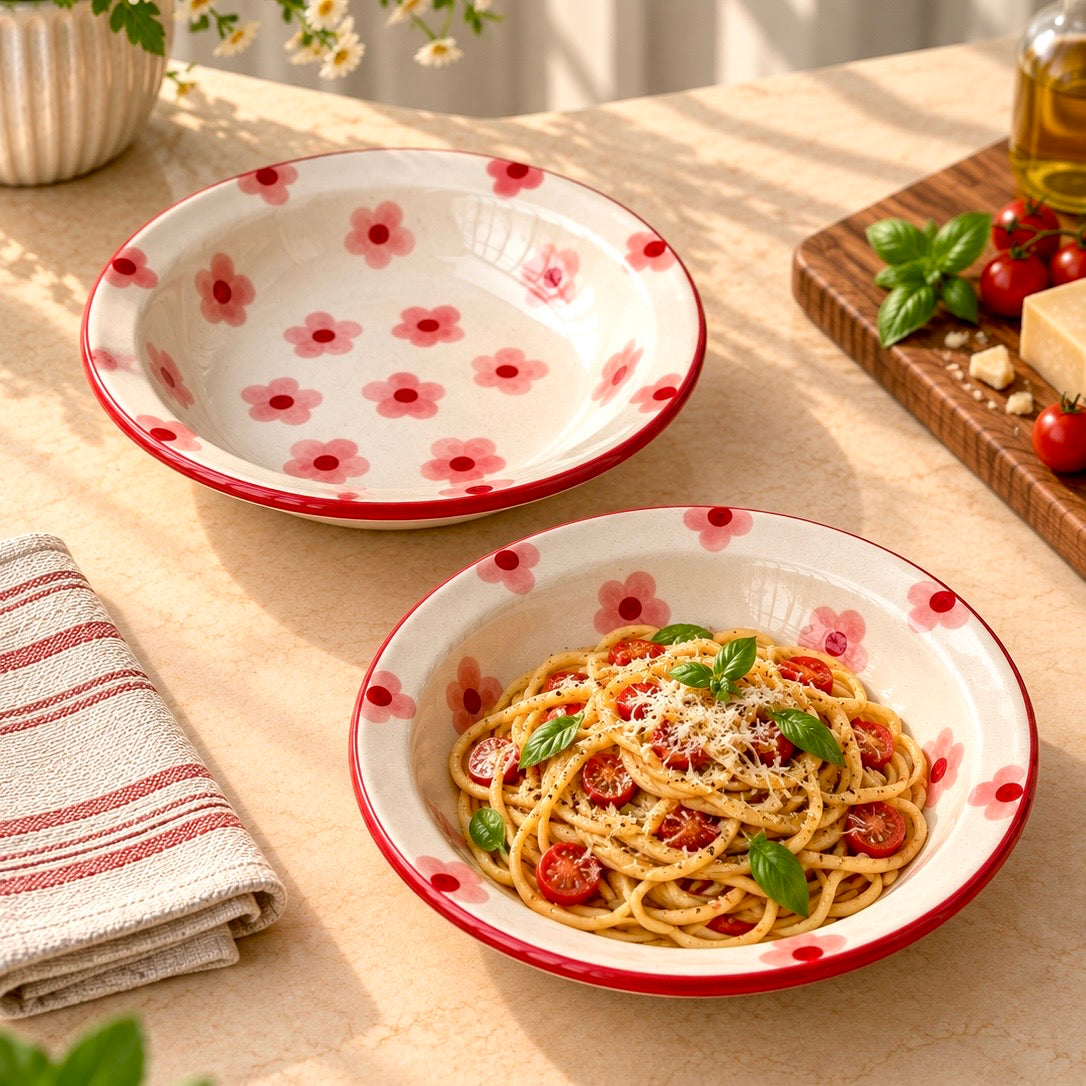 Pink Petal mini pasta plate
