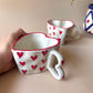 Peppy tulip mug & Shape of Heart mug combo