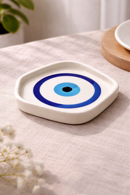 Evil eye dessert plate