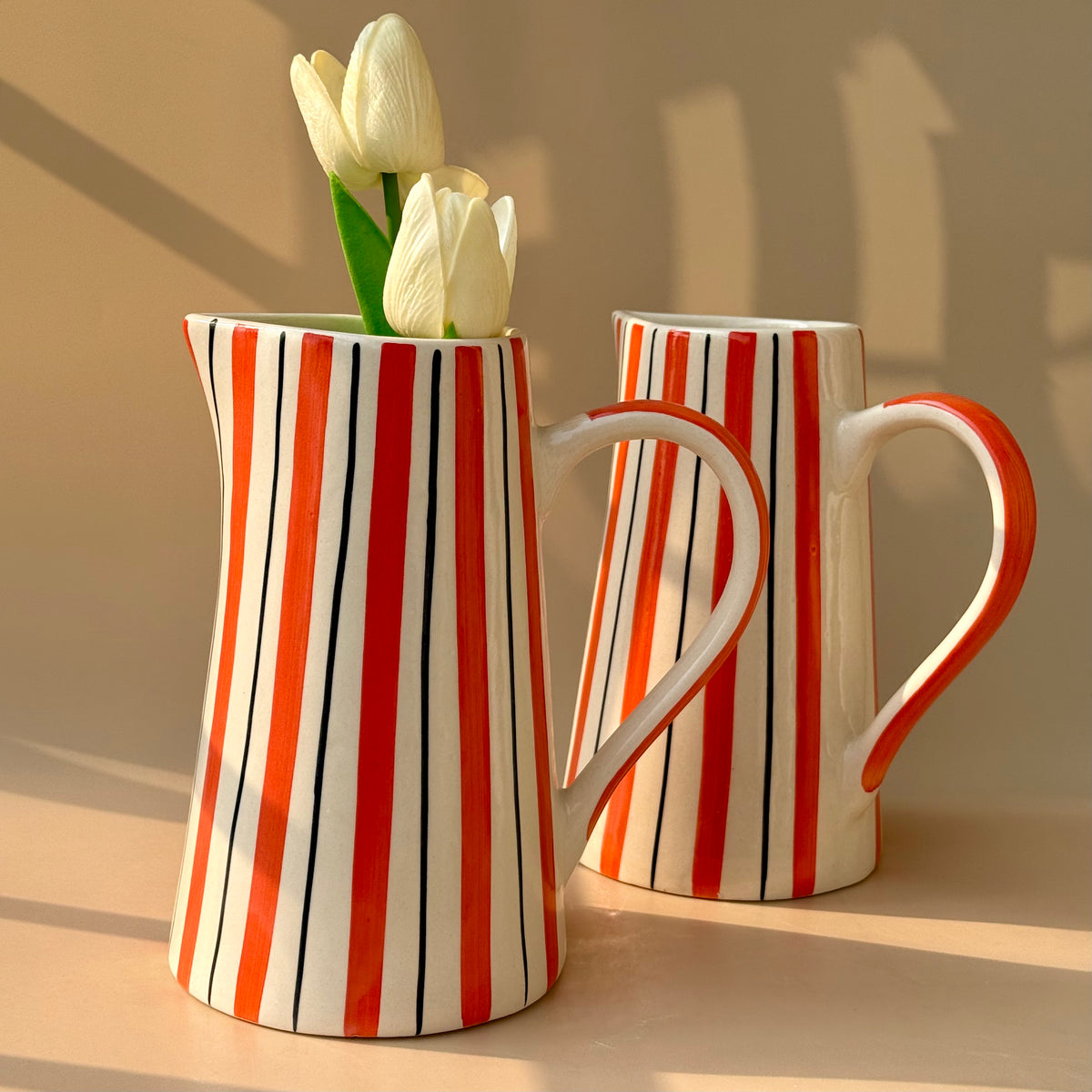 Orange Zesty Stripes Jug