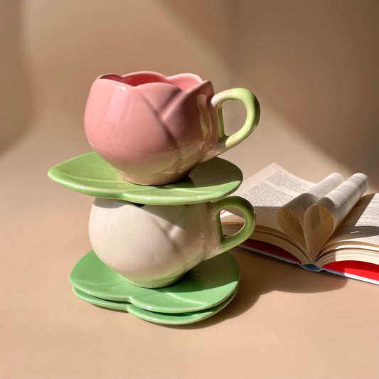 Lotus biscoff mug saucer set (4 pieces)