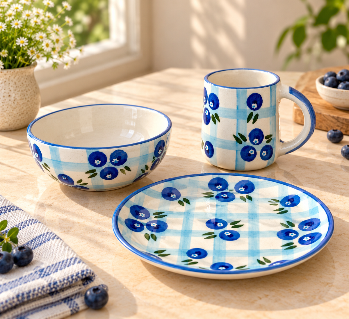 Blueberry Picnic Party Breakfast set
