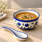 Bluebell soup bowl with spoon