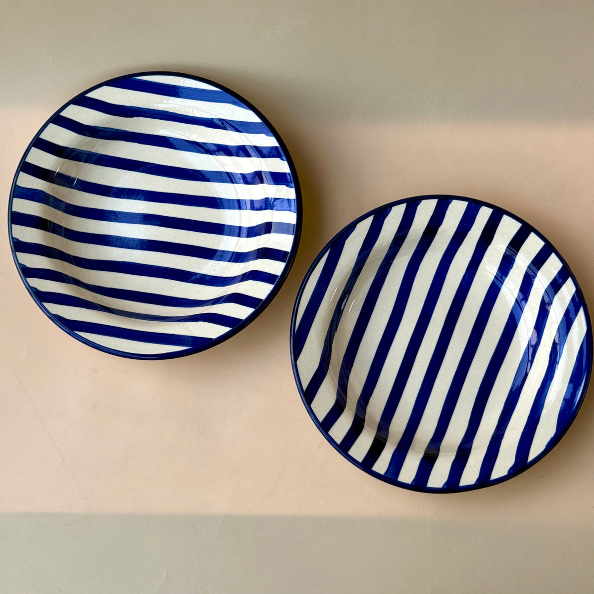 Blue Stripes pasta plate (8 inch)