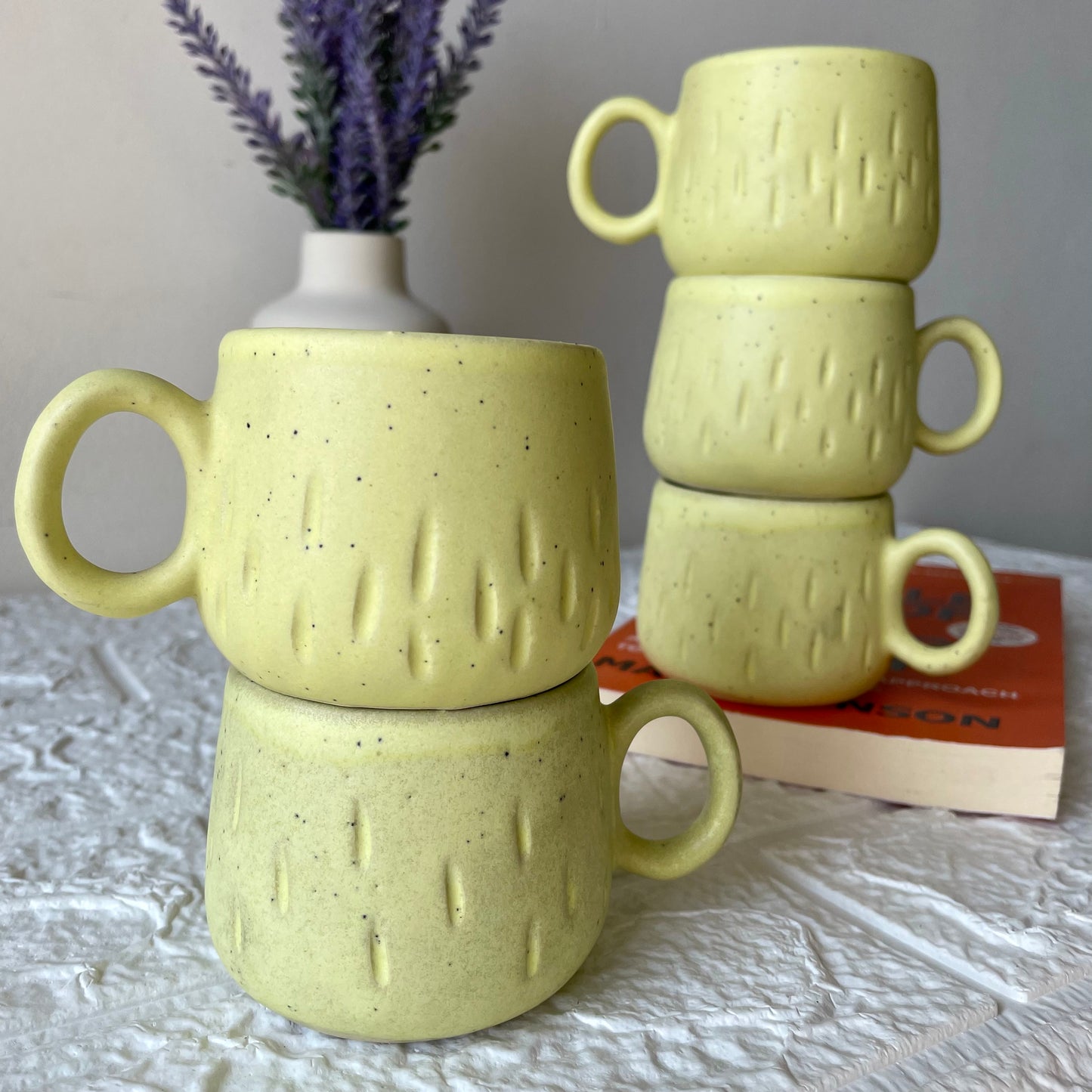 Yellow tea cup