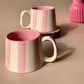 Candy stripe love mug (pink)