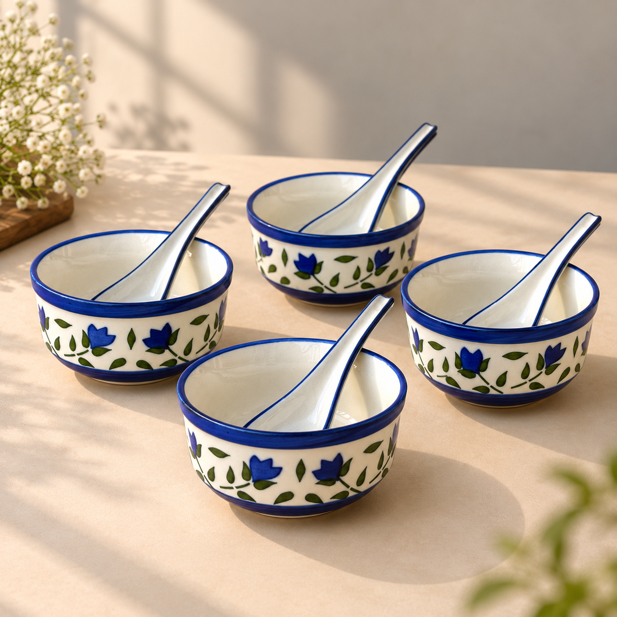 Bluebell soup bowl combo -Set of 4