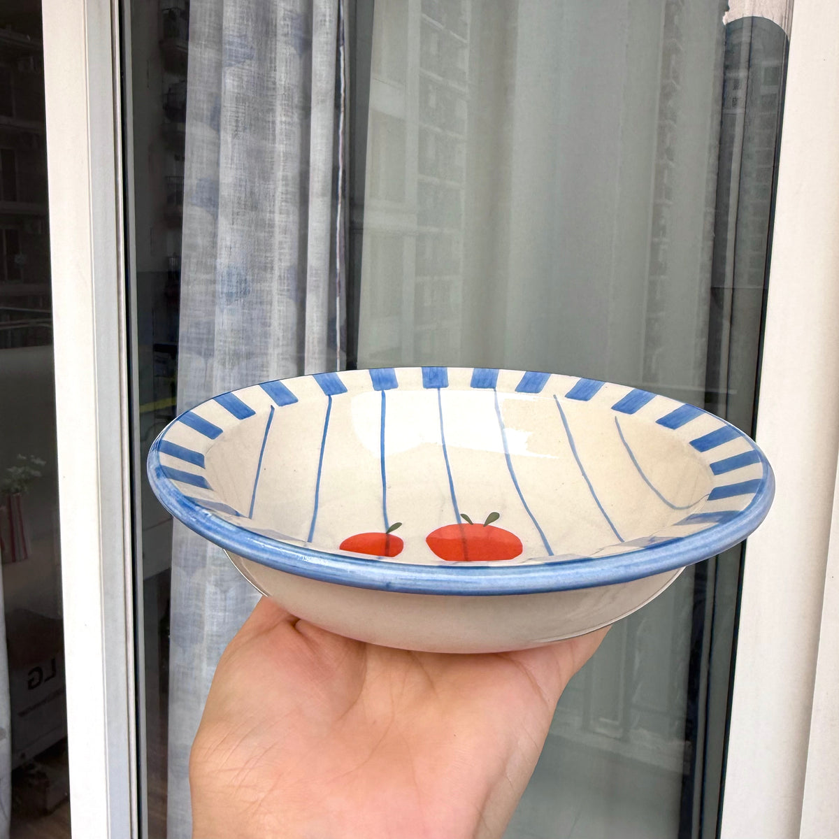 Orange pop mini pasta plate