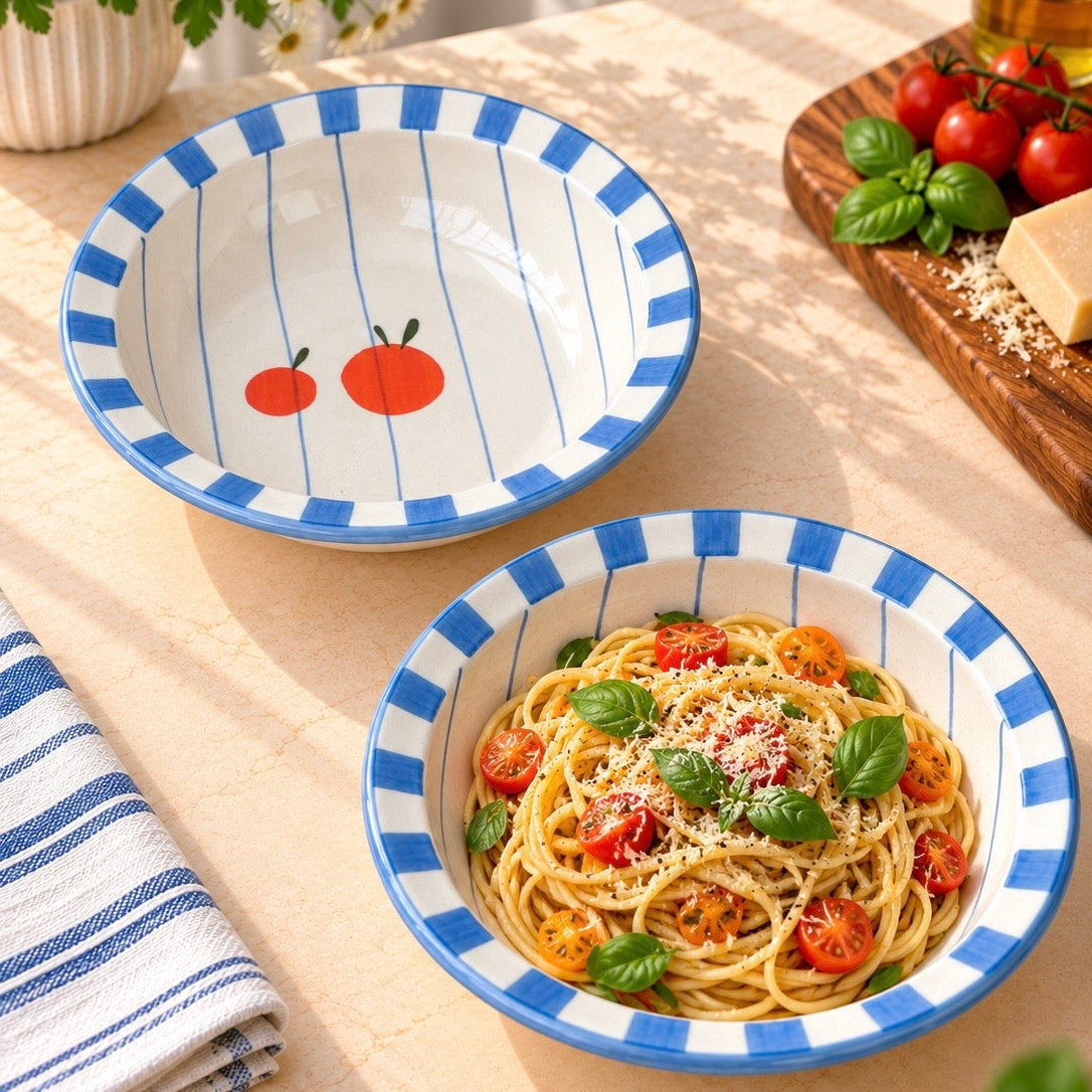 Orange pop mini pasta plate