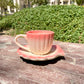 Ocean shell cup saucer (Ombré pink)