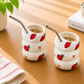 Strawberry bubble sipper (cum tumbler) with straw