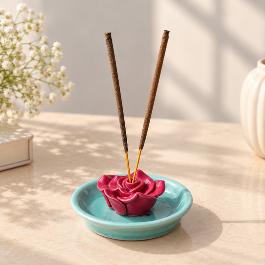 Bloom Aggarbatti stand - Red Rose