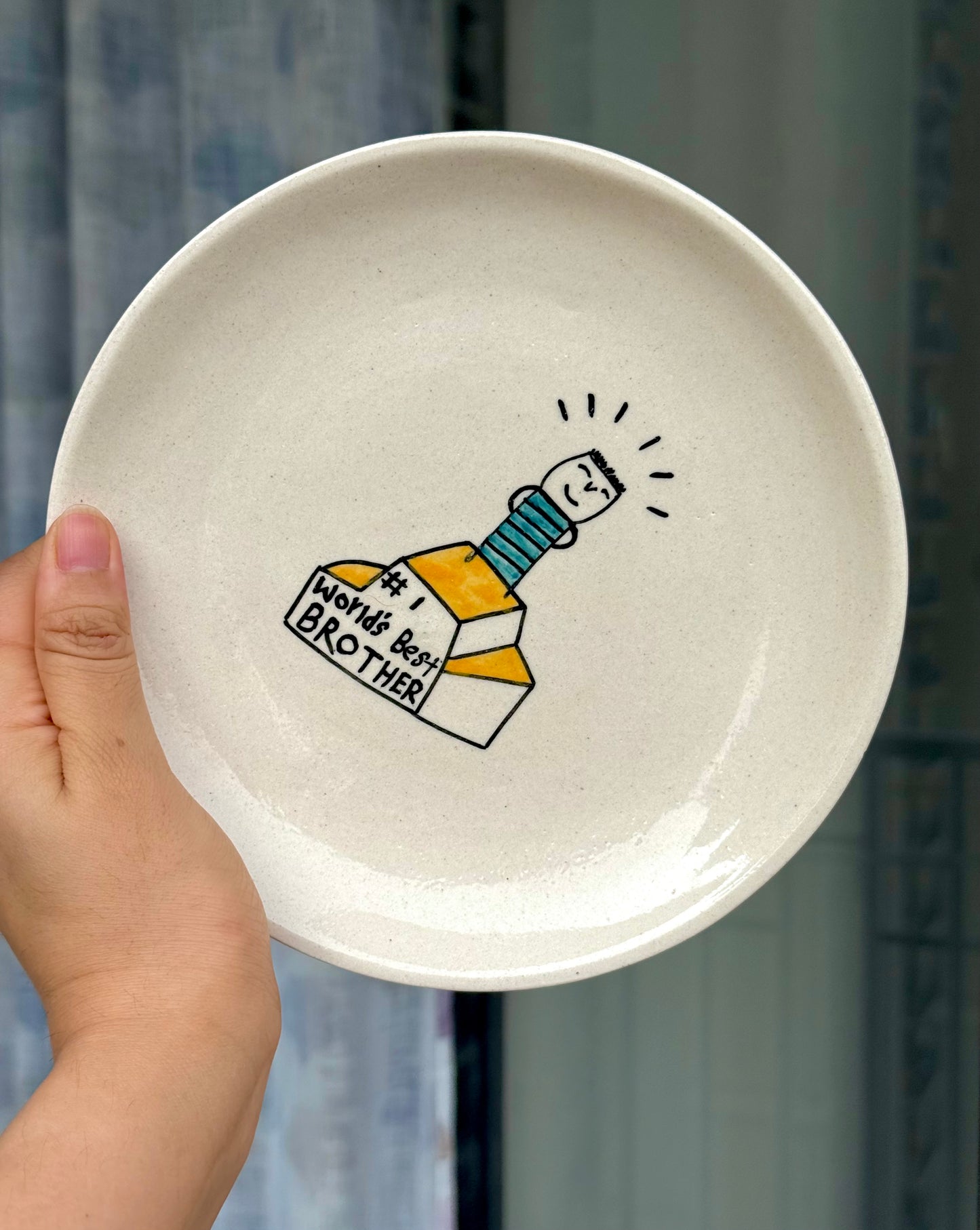 Worlds Best Brother plate