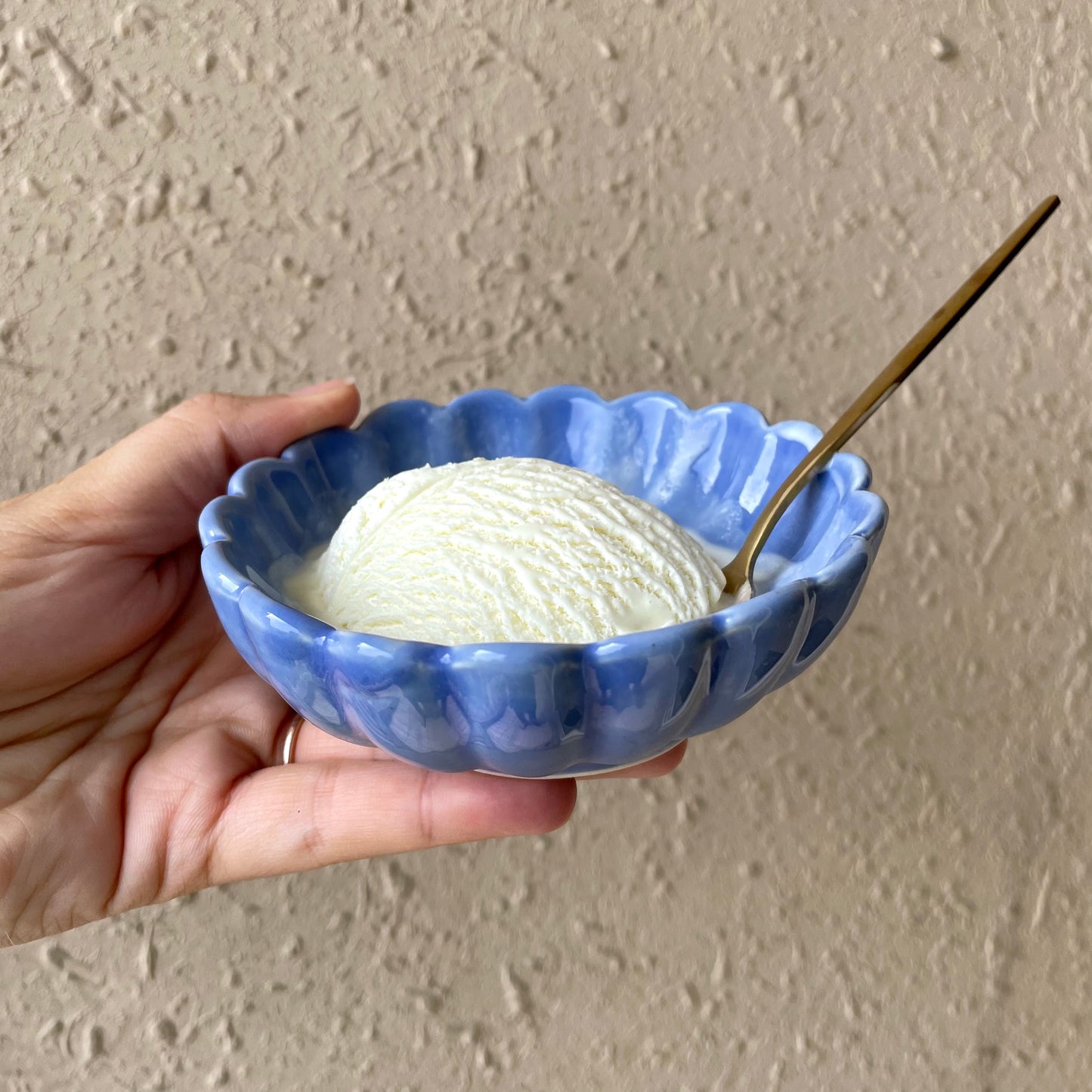 Floral ice cream bowl blue (BUY 1 GET 1 Free)