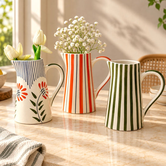 Bloom & Stripes Jugs Trio
