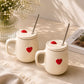 Love at first sip sipper (cum mug) with straw