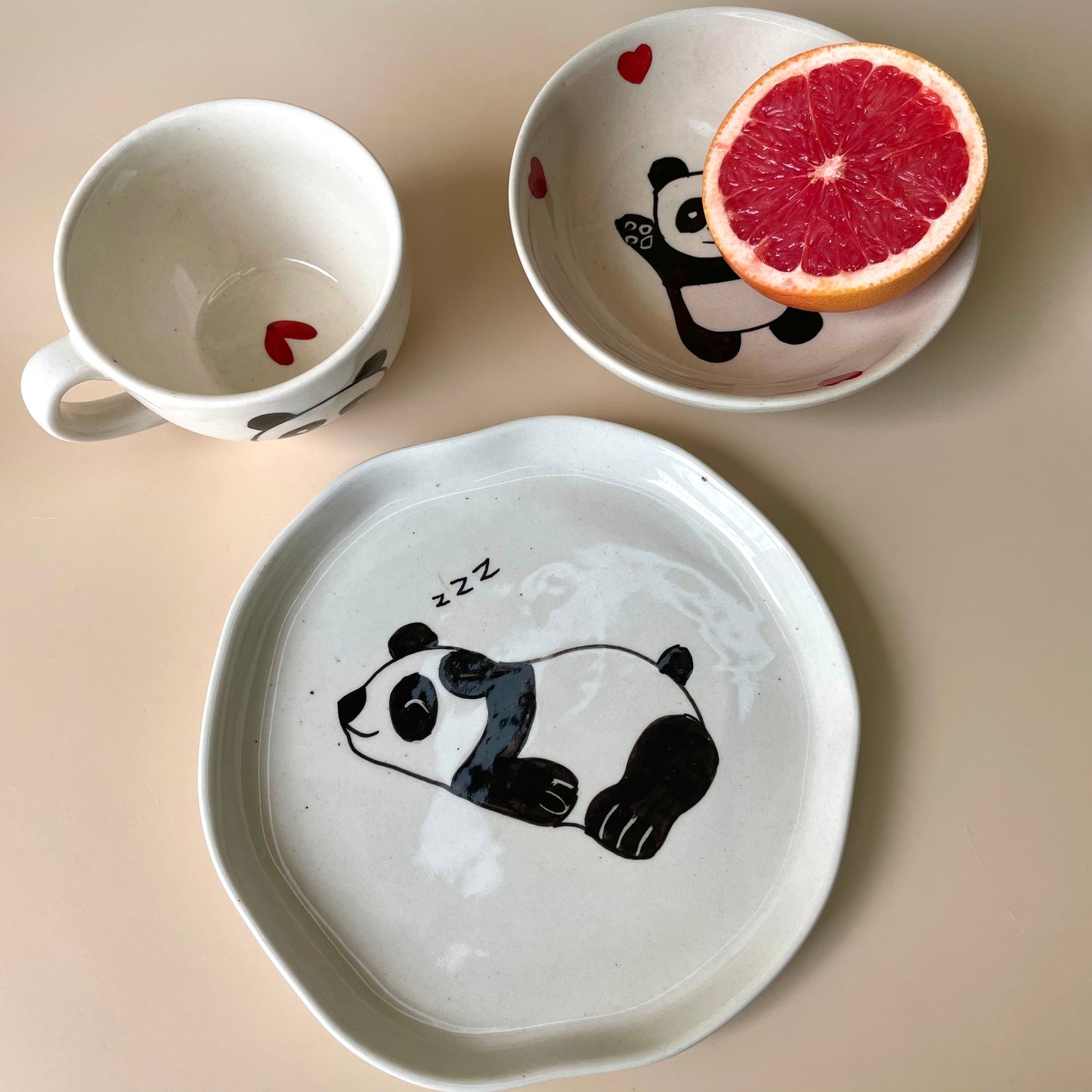 Lazy Panda breakfast set (set of three)