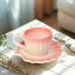 Ocean shell cup saucer (Ombré pink)