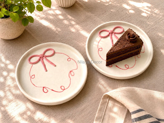 Blush bow platter
