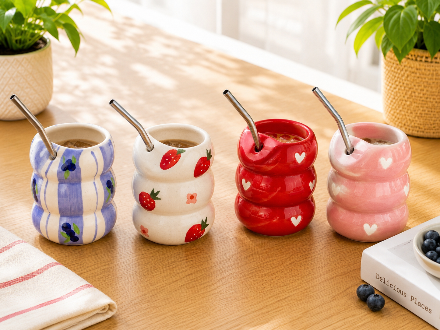 Bubble sipper set (Set of 4 with straws)