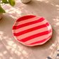 Candy stripe dessert plate