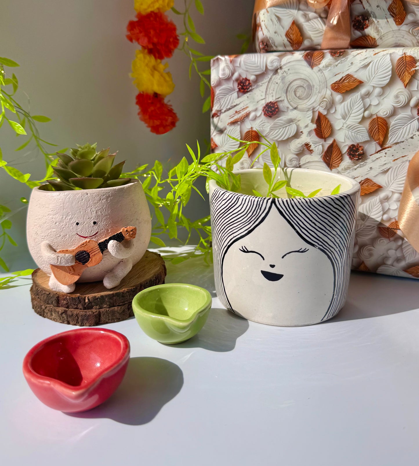 Workdesk planter gift hamper